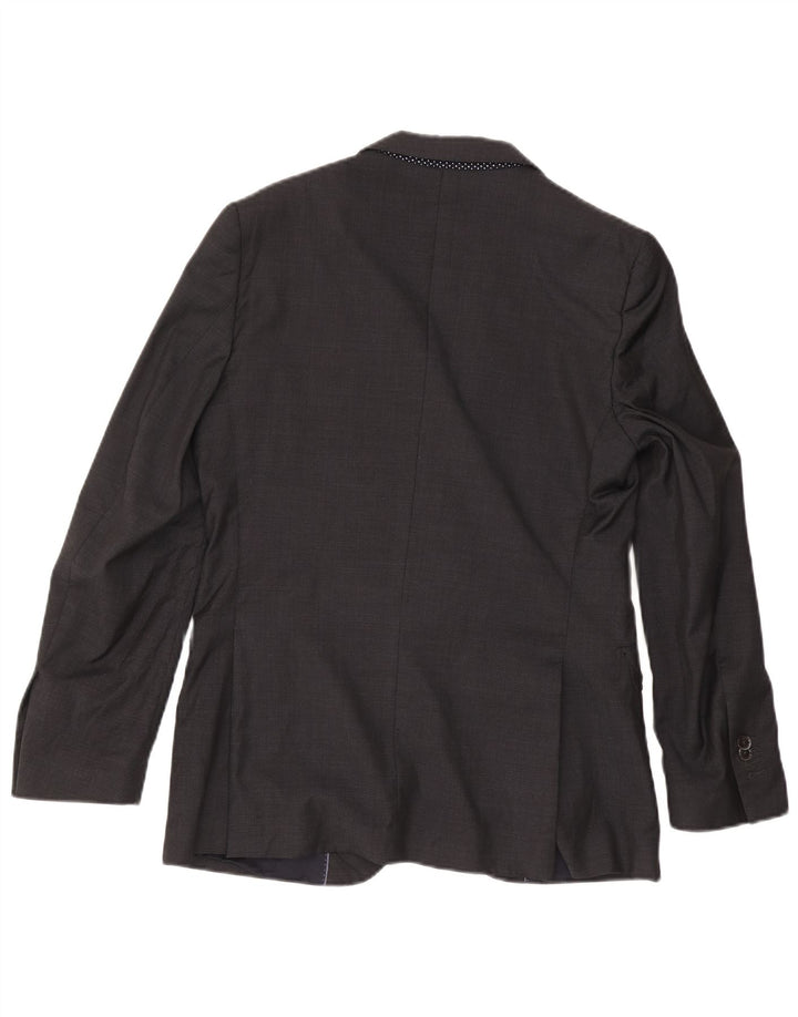 Massimo Dutti Herren-Blazer mit 2 Knöpfen, EU 48, mittelgraues Acetat