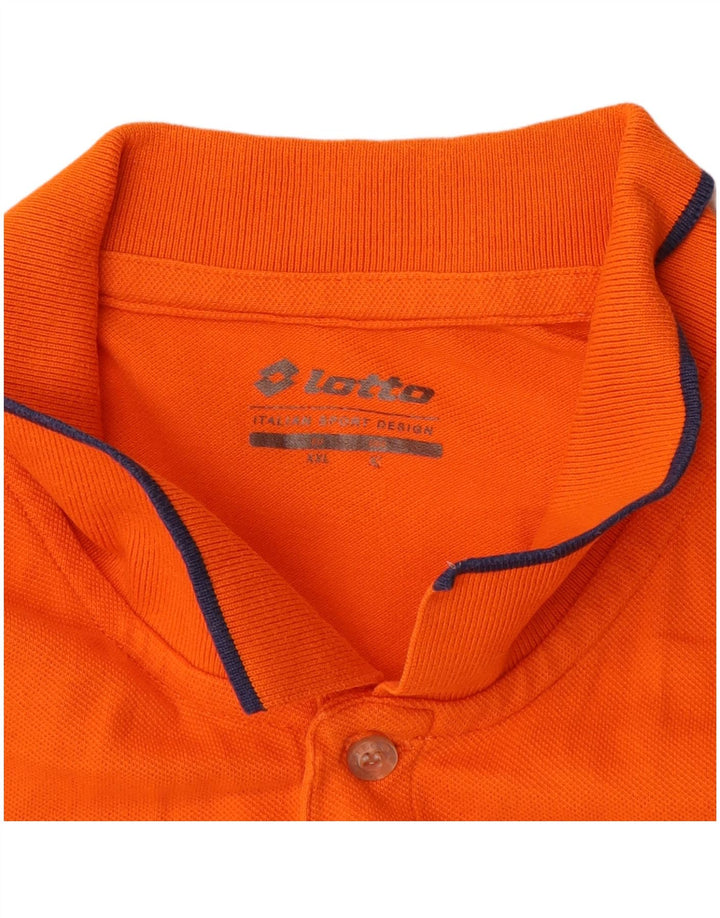 LOTTO Herren Poloshirt XL Orange Baumwolle