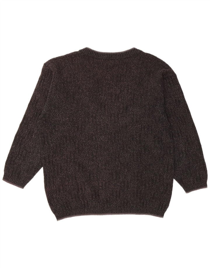 Vintage Herren Cardigan Pullover XL Schwarz