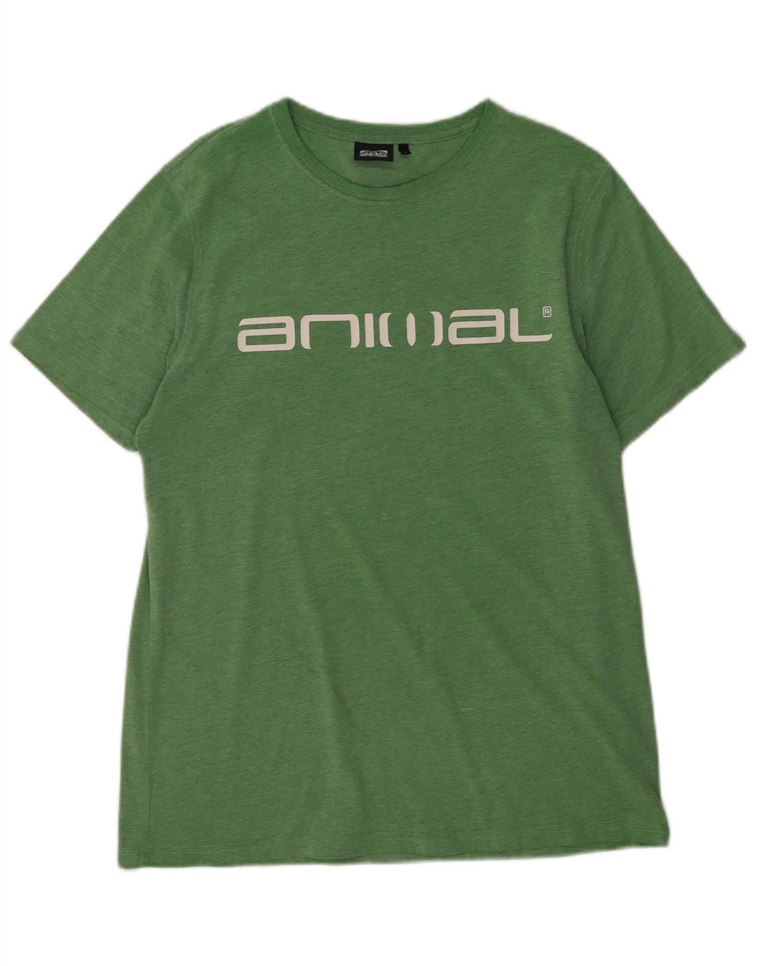 Animal-Grafik-T-Shirt-Oberteil für Herren aus mittelgrüner Baumwolle