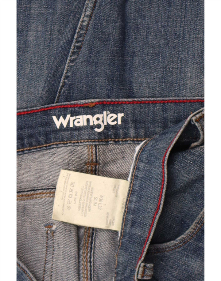 Wrangler Herren Slim Jeans W36 L29 Blaue Baumwolle