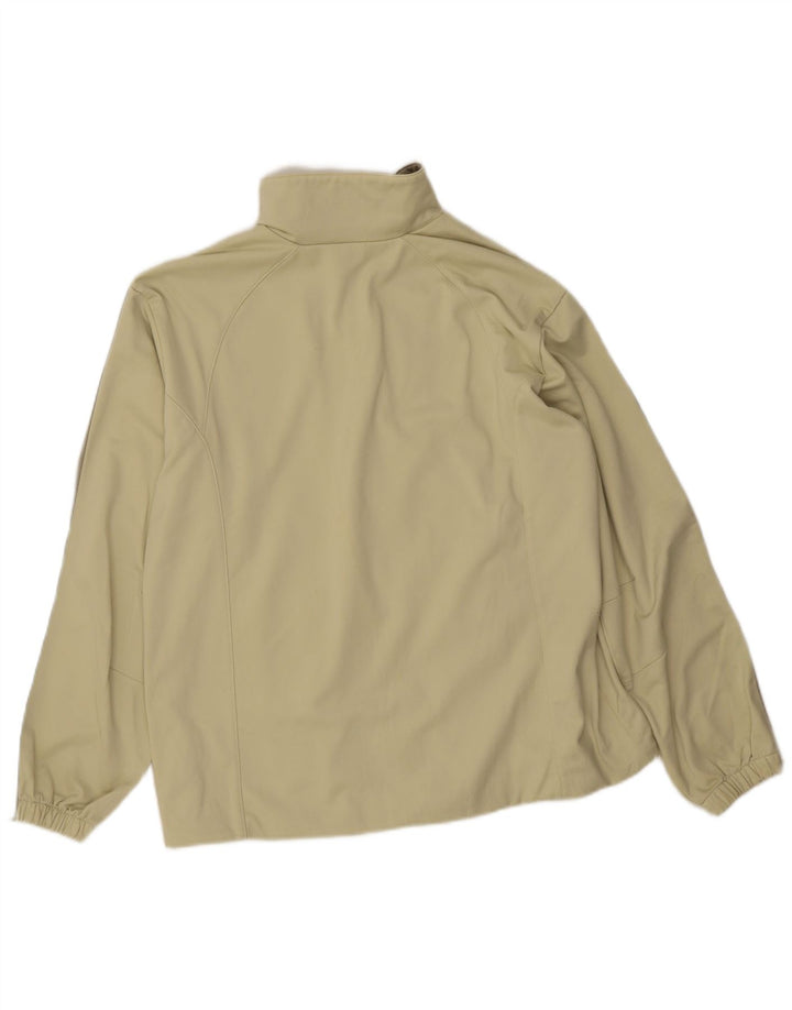 Diadora Damen-Trainingsanzug-Top-Jacke, UK 14, Größe L, beige, Colourblock-Polyester