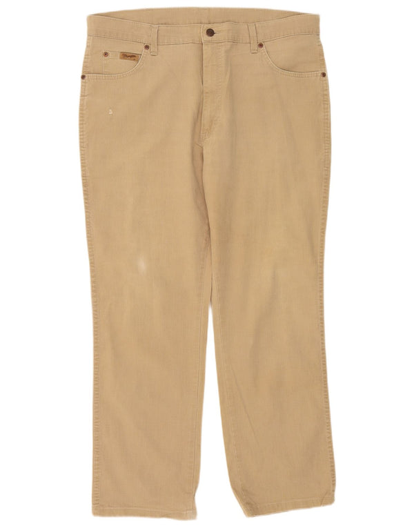 Wrangler Mens Texas Straight Casual Trousers W38 L30 Beige