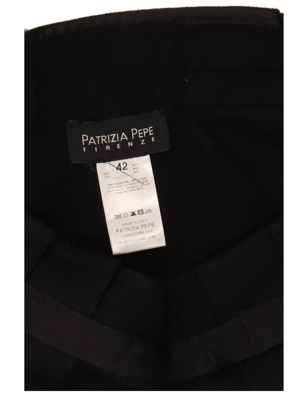 PATRIZIA PEPE Damen Firenze Flared Rock IT 42 Medium W30 Schwarze Wolle