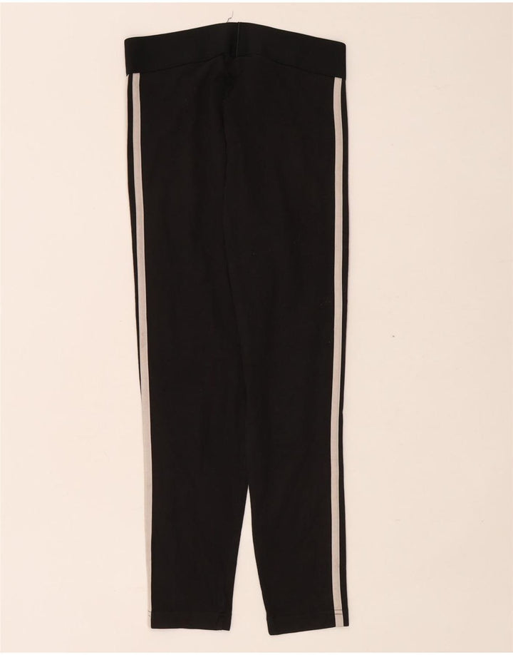 Adidas Damen Leggings UK 8 Small Schwarz Baumwolle