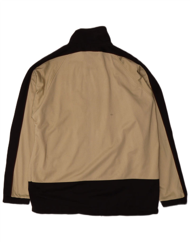 Asics Herren-Trainingsanzug-Top-Jacke, Mittelbeige, Farbblock