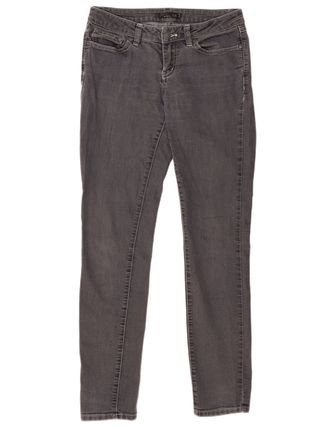 PRANA Damen Mid Rise Skinny Jeans US 2 XS W26 L31 Graue Baumwolle