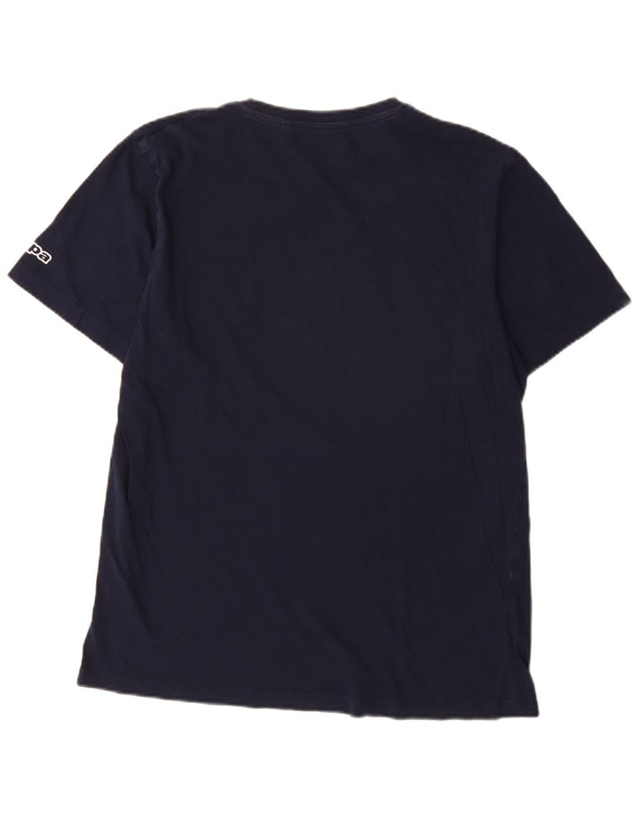 Kappa Herren Grafik T-Shirt Top Large Marineblau