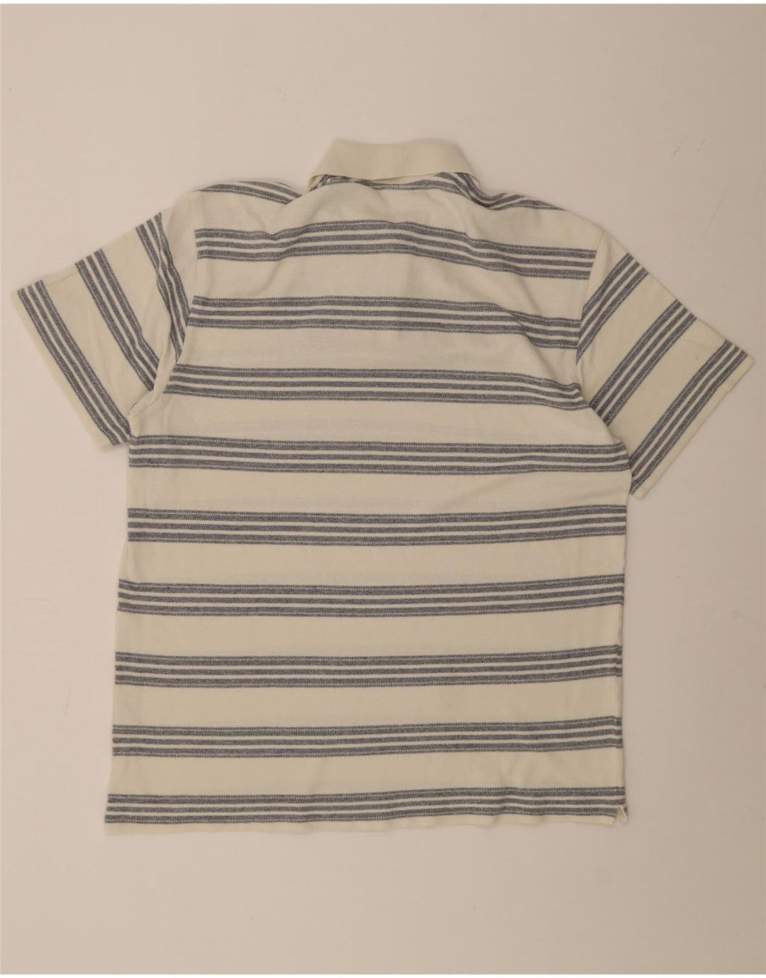 Ellesse Herren-Poloshirt, UK 38, mittelweiß, gestreift, Baumwolle