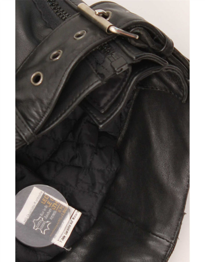 Hein Gericke Herren-Leder-Racer-Jacke IT 50, großes schwarzes Leder