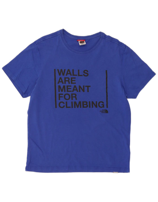 The North Face Herren-T-Shirt mit Grafik, mittelblaue Baumwolle