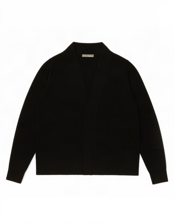 Marks & Spencer Offener Damen-Cardigan-Pullover UK 18 XL Schwarz Acryl