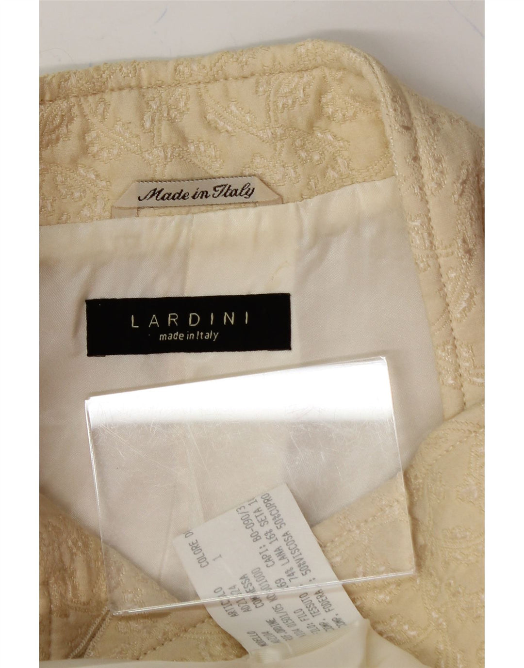 LARDINI Womens 3 Button Blazer Jacket IT 50 XL Off White Wool Vintage Lardini and Second-Hand Lardini from Messina Hembry 