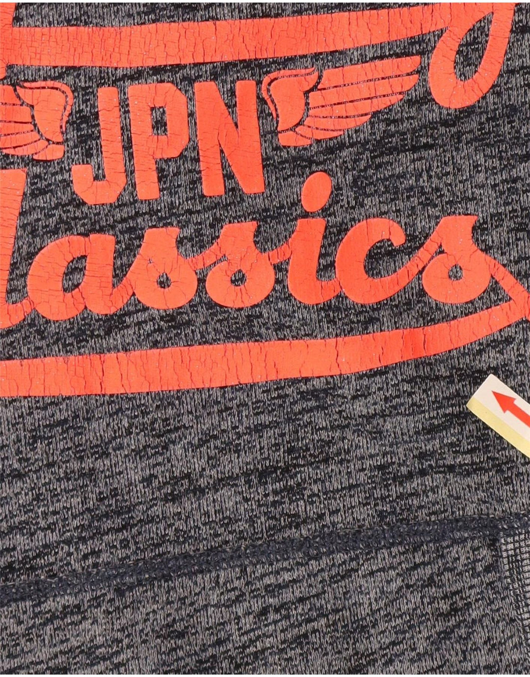 Superdry Graphic Hoodie-Pullover für Damen, UK 12, mittelmarineblau gesprenkelte Baumwolle