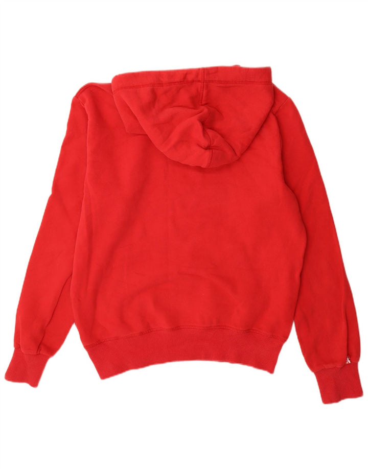 Superdry Herren-Kapuzenpullover mit Grafik, Größe L, aus roter Baumwolle