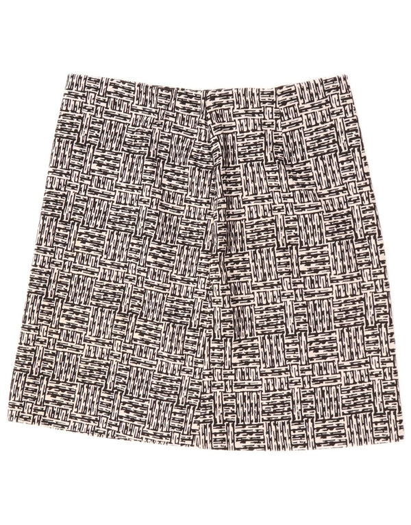 Marks & Spencer Damen A-Linienrock UK 16 Large W34 Schwarz Geometrisch