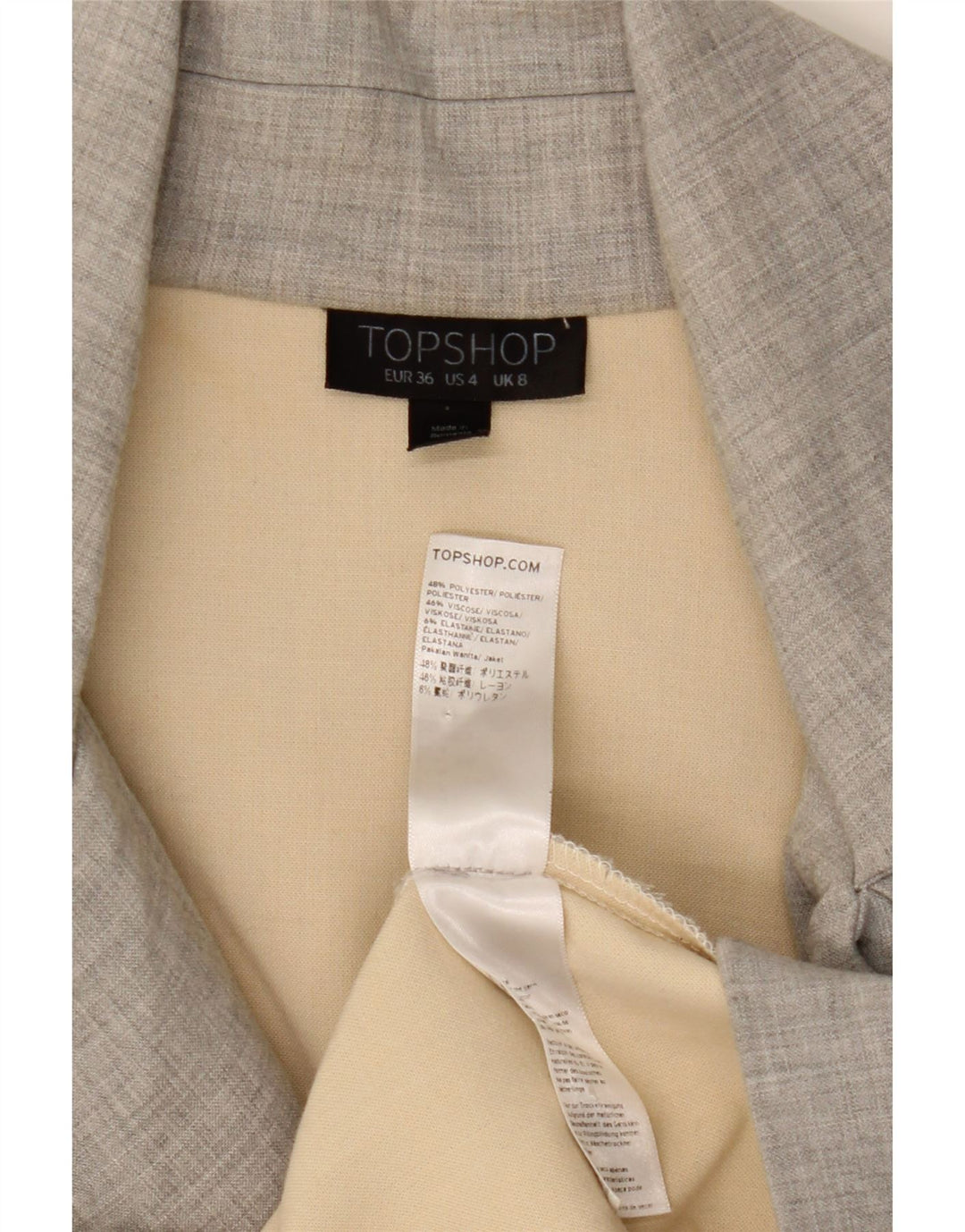 Topshop Damen-Trenchcoat in Übergröße, Gr. 8, Grau, Polyester