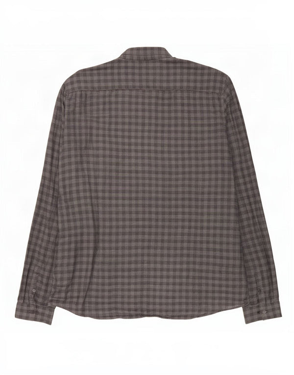 Calvin Klein Herren Slim Fit Hemd 2XL Grau Gingham Baumwolle