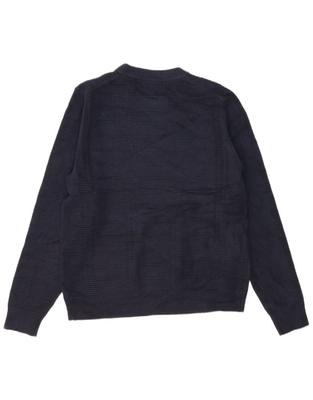 Marks & Spencer Herren-Pullover mit Rundhalsausschnitt, mittleres Marineblau, Polyester