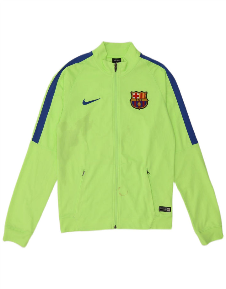 Nike Herren FCB-Trainingsoberteil, Jacke, Größe S, Grün, Farbblock-Polyester