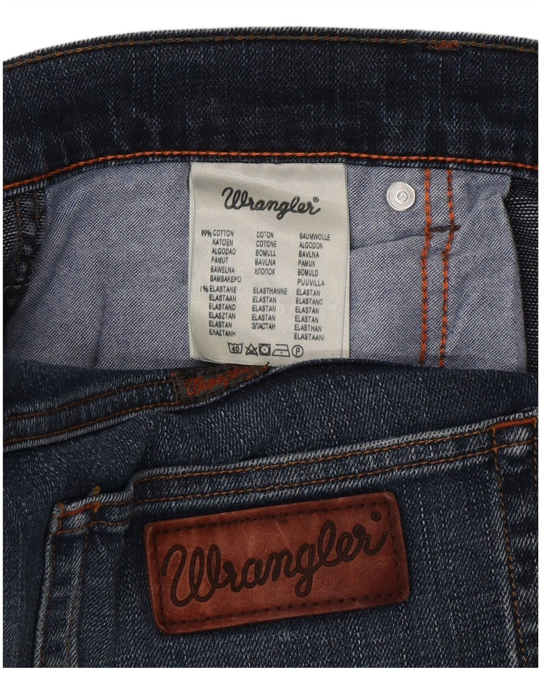Wrangler Herren Straight Jeans W34 L30 Blaue Baumwolle