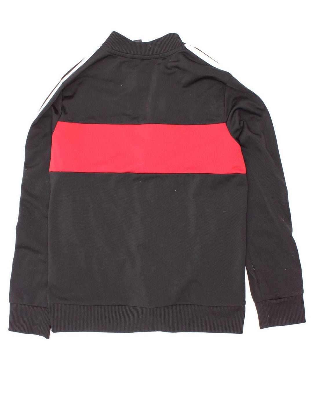 Adidas Jungen-Trainingsanzug-Top-Jacke, 9–10 Jahre, schwarzes Colourblock-Polyester