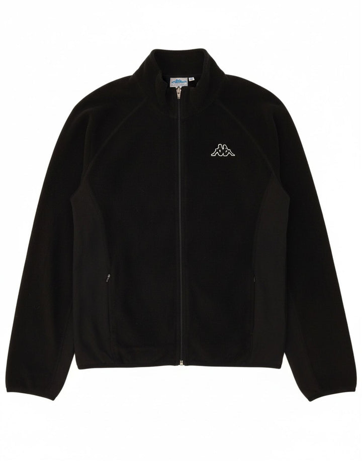 KAPPA Womens Fleece Jacket UK 20 2XL Black Polyester