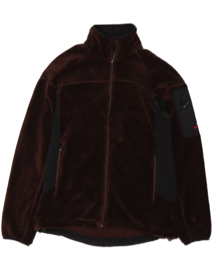 McKinley Damen-Fleecejacke mit Grafik, UK 12, Mittelbraun, Farbblock