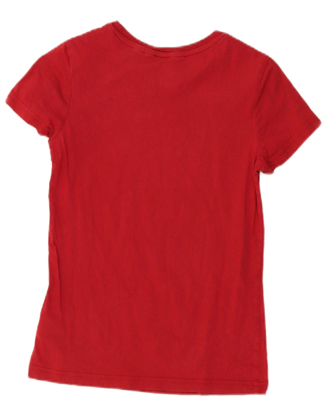 ADIDAS Damen Grafik T-Shirt Top IT 38 Small Rote Baumwolle