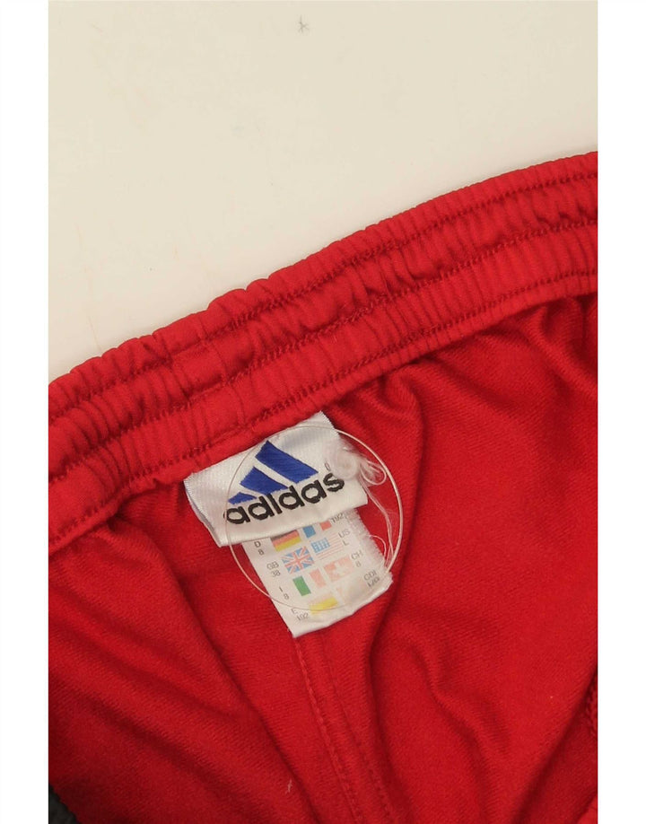 Adidas Herren-Trainingshose mit Grafik, Mittelrotes Farbblock-Polyester