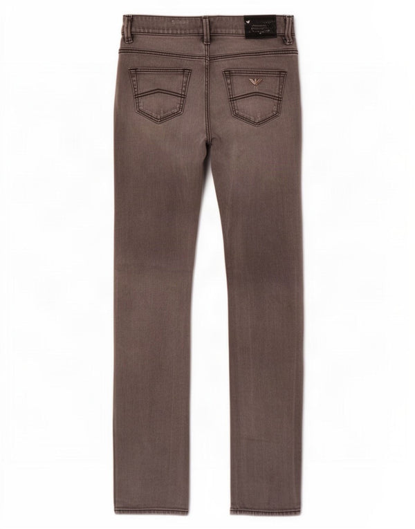 Armani Damen Slim Jeans W27 L35 Graue Baumwolle