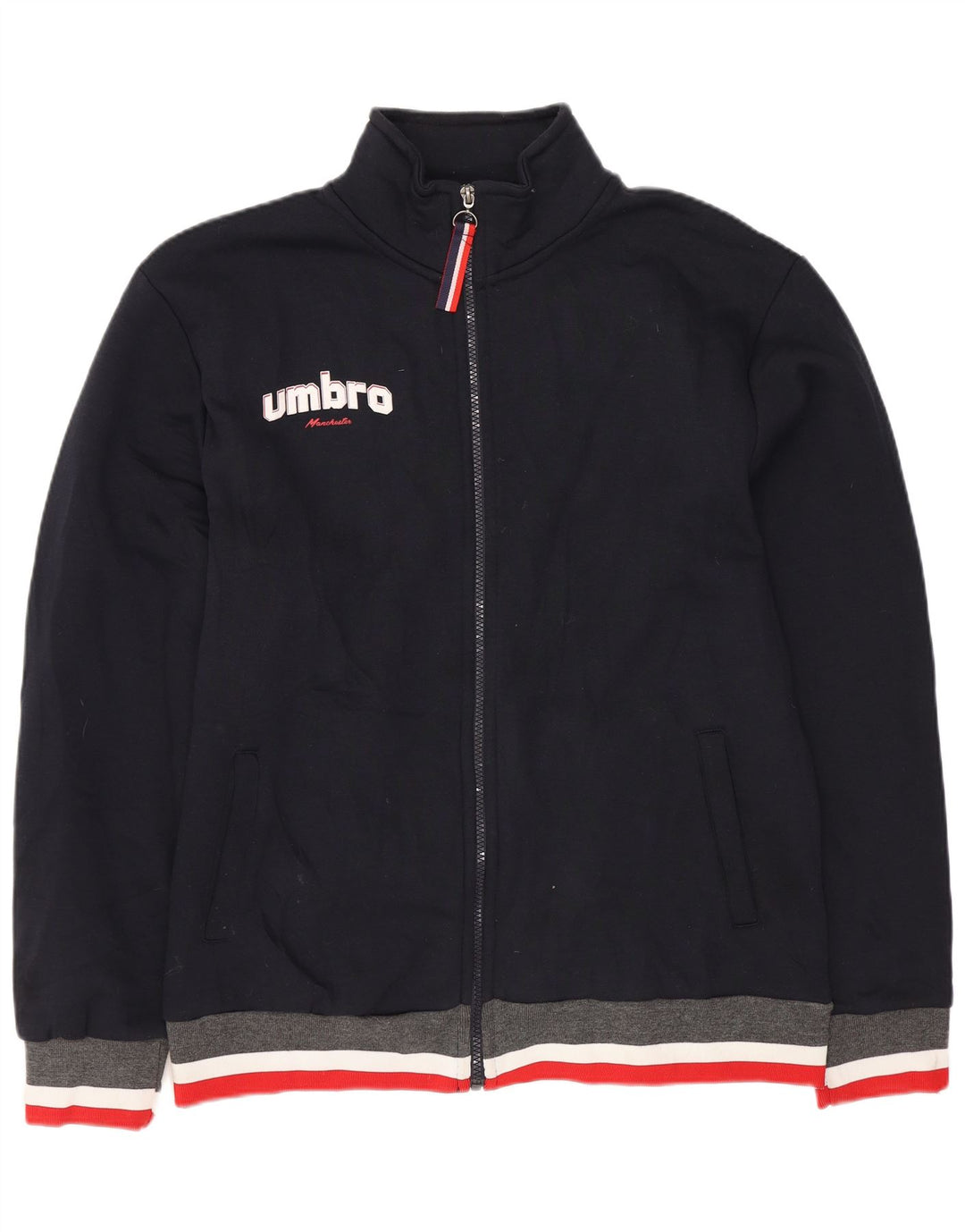 UMBRO Herren-Trainingsanzugoberteil mit Grafik, XL, Marineblau, Farbblock-Polyester