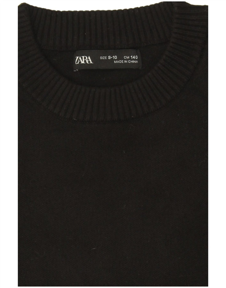 Zara Jungen-Pullover mit Rundhalsausschnitt, 9–10 Jahre, Schwarz