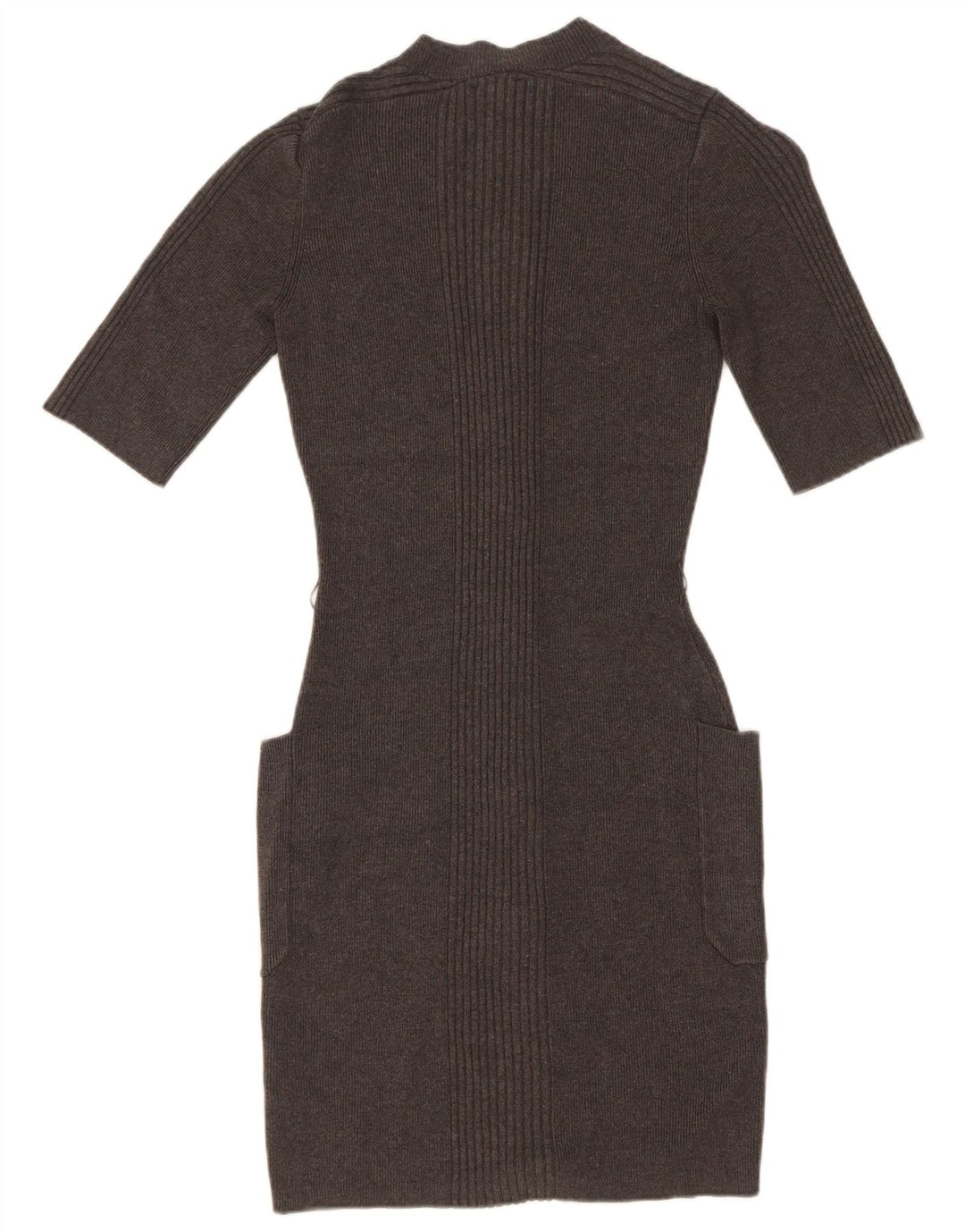Guess Damen Strick-Bodycon-Kleid UK 14 Mittelgraue Viskose