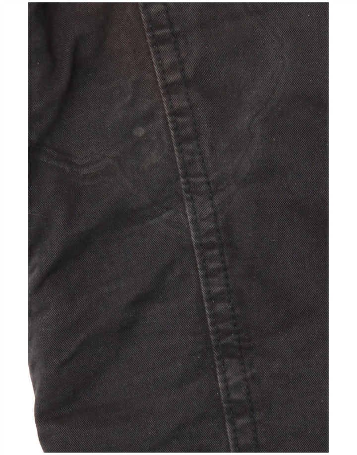 Hollister Herren-Utility-Jacke UK 40 Large aus schwarzer Baumwolle