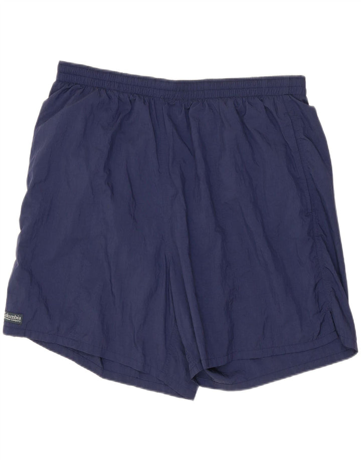 COLUMBIA Herren-Sportshorts, groß, marineblaues Nylon