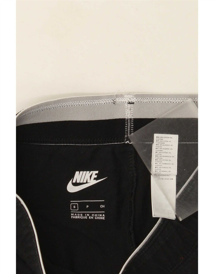 Nike Womens Graphic Leggings UK 8 Small Schwarz Baumwolle