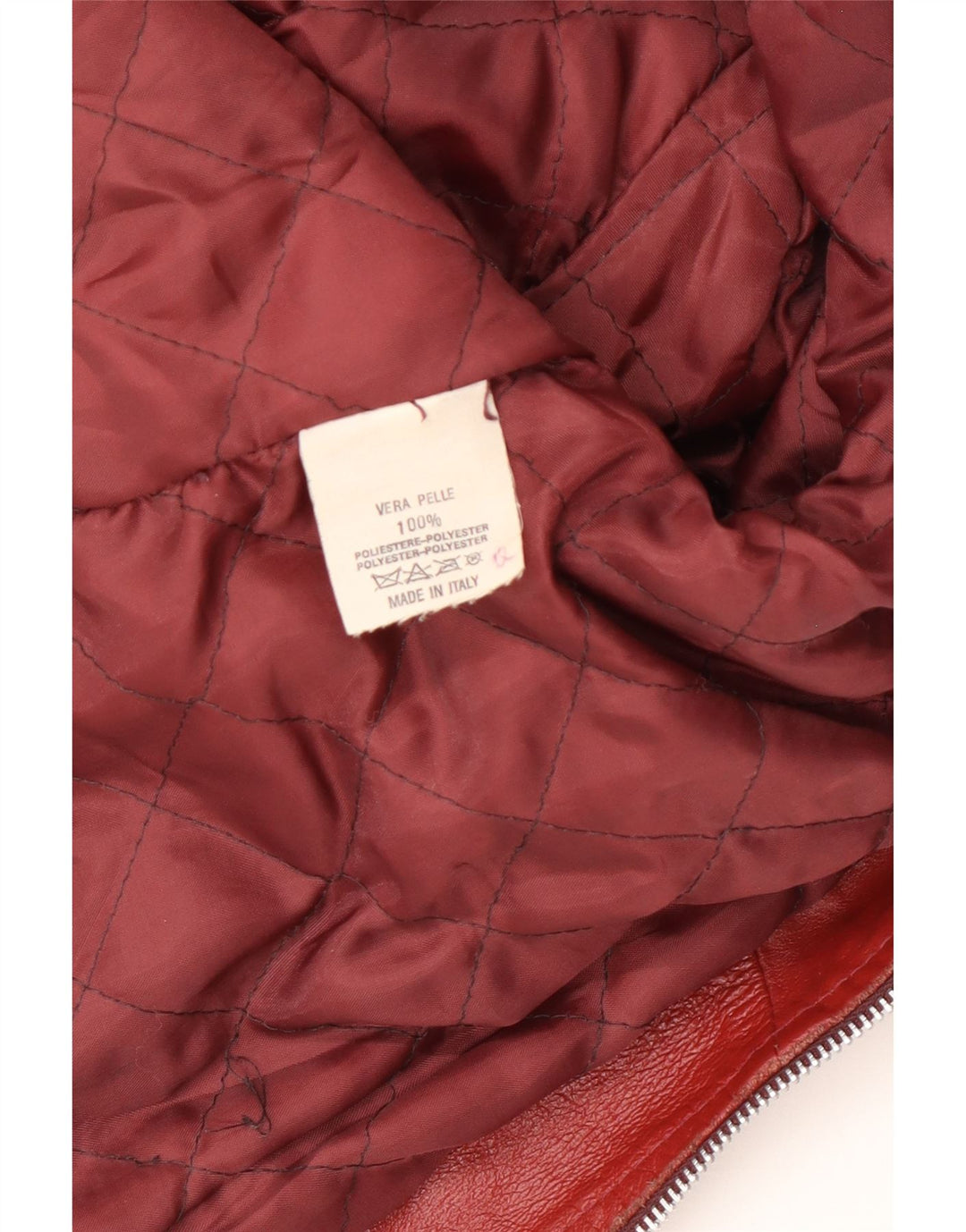Vintage Damen Lederjacke UK 14 Mittelrot