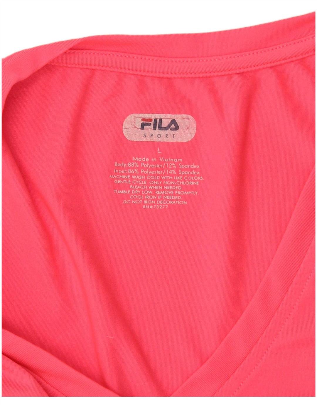 FILA Damen Top Langarm UK 16 Large Rosa Polyester