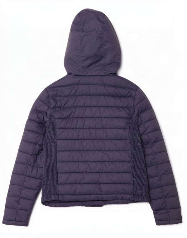 Superdry Wattierte Jacke mit Kapuze für Damen, UK 14, Größe L, Marineblau, Polyester