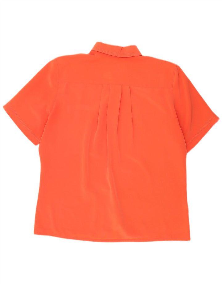 Linea Donna Damen Kurzarm-Oversize-Hemdbluse IT 44 Mittelorange