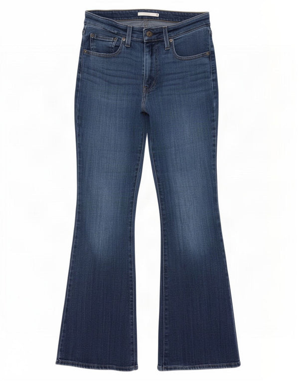 Levi's Damen 726 High Waist Flared Jeans W31 L32 Blaue Baumwolle