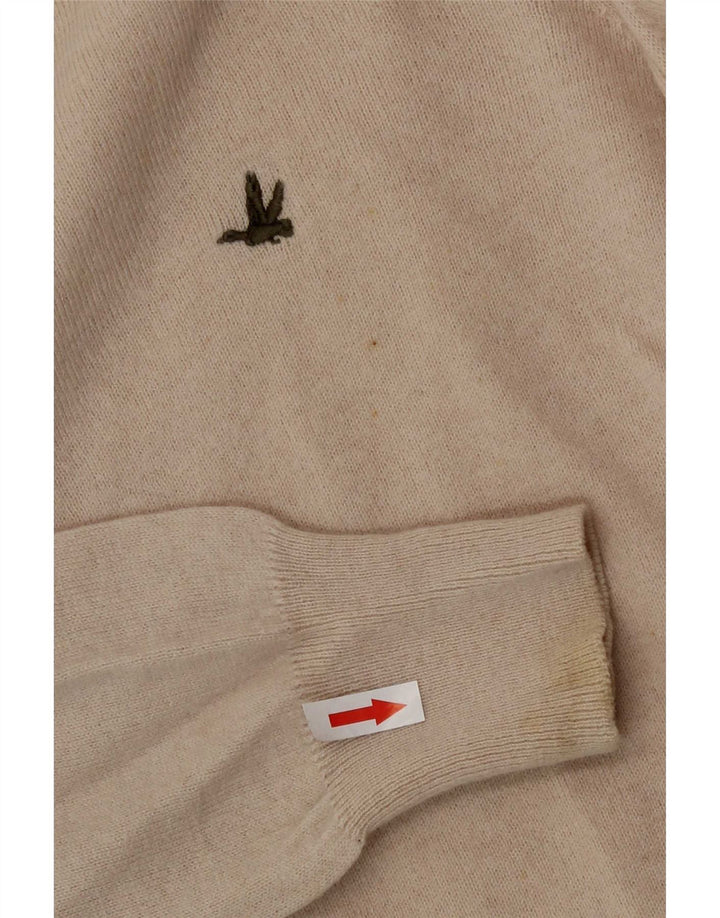 Brooksfield Herren-Pullover mit Rundhalsausschnitt IT 50 Mittelbeige Wolle