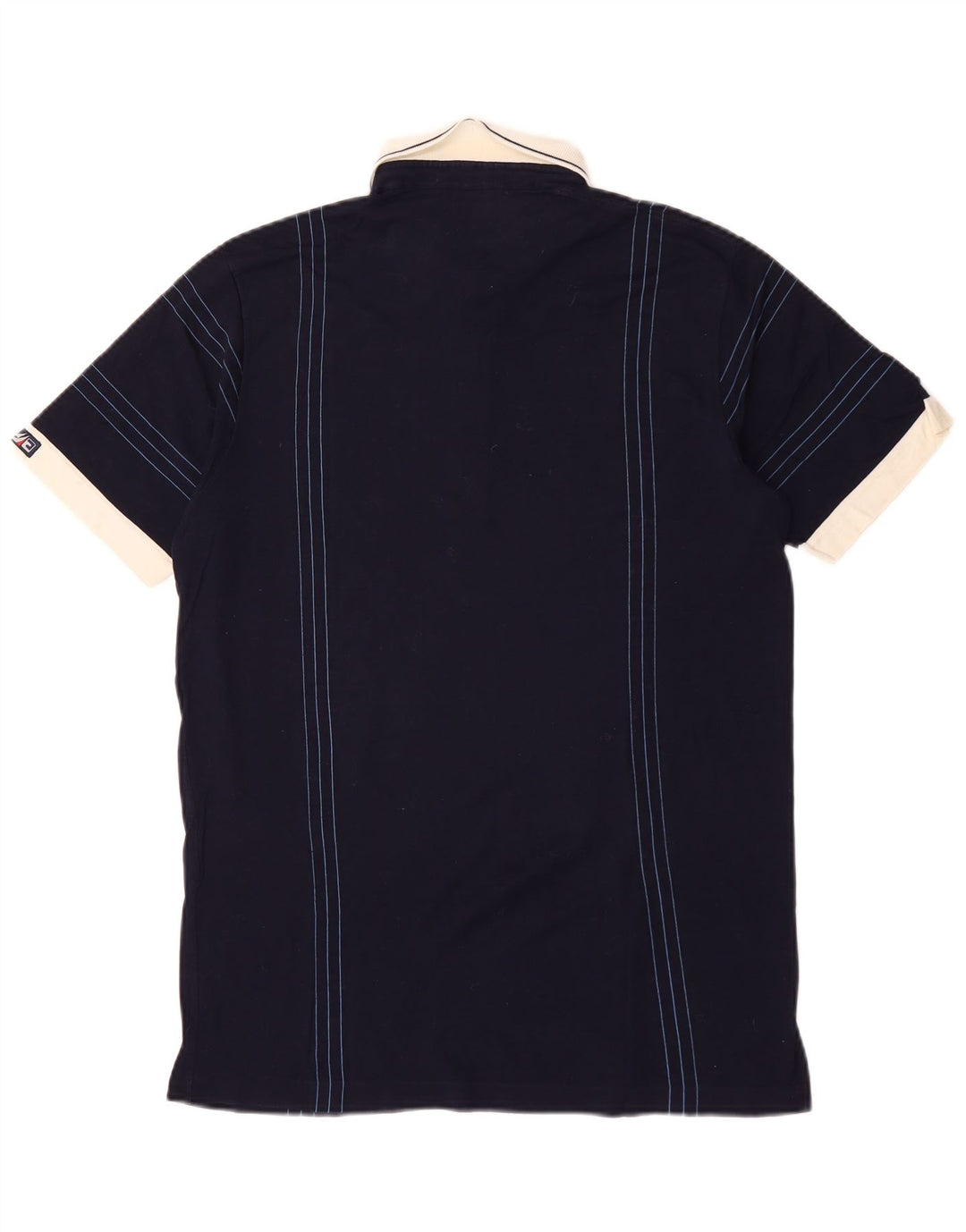 Cagi Herren-Poloshirt, groß, Marineblau gestreift