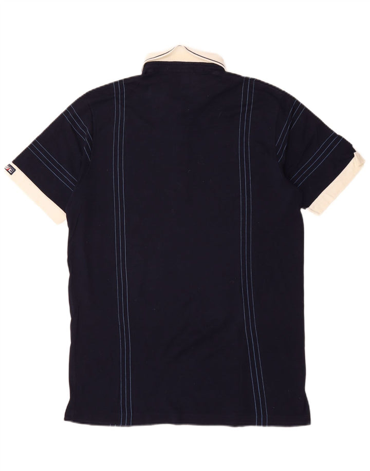 Cagi Herren-Poloshirt, groß, Marineblau gestreift