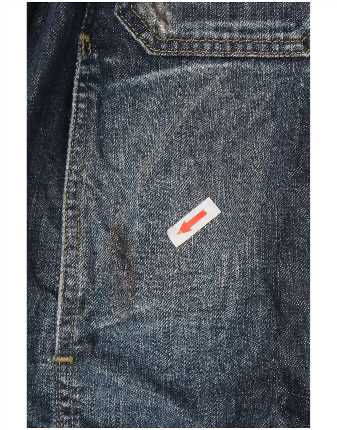 Gas Damen Jeansjacke UK 14 Große blaue Baumwolle