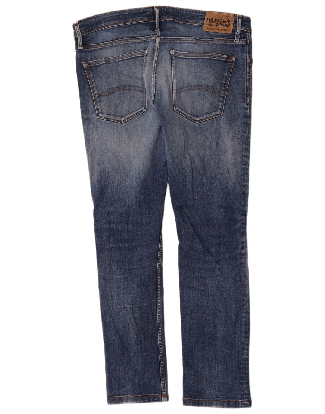Tommy Hilfiger Herren Slim Jeans W38 L30 Blaue Baumwolle