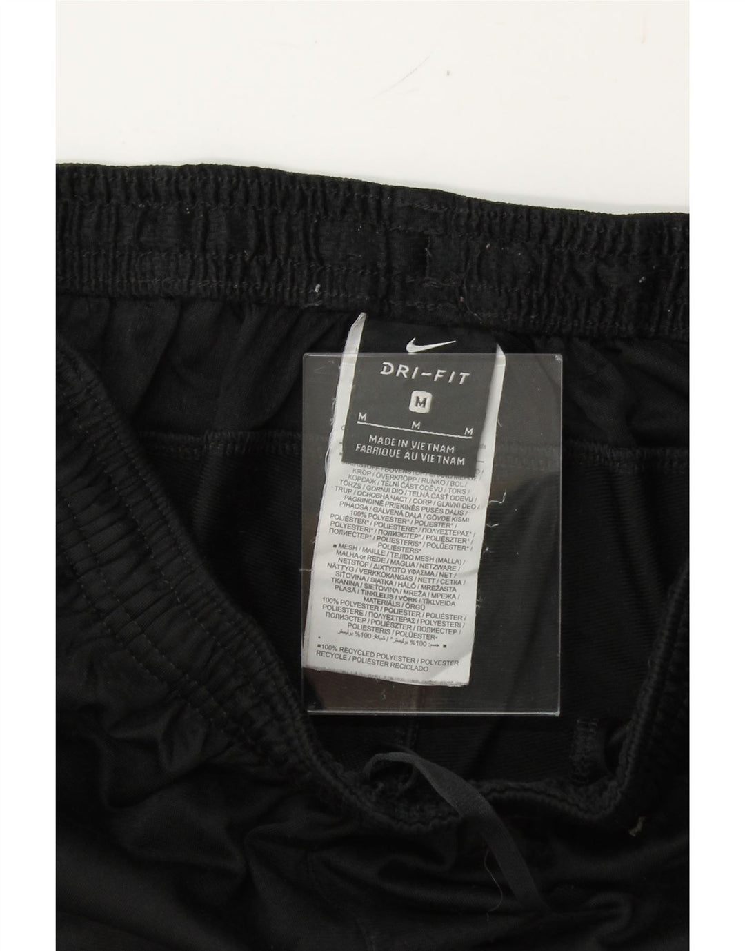 NIKE Womens Dri Fit Tracksuit Trousers UK 12 Medium Black Polyester Vintage Nike and Second-Hand Nike from Messina Hembry 