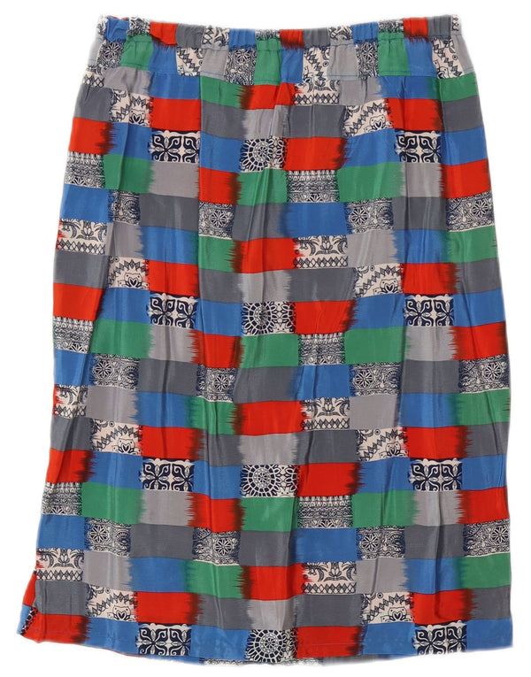 Vintage Damen gerader Rock W30 Medium Mehrfarbig Geometrisch