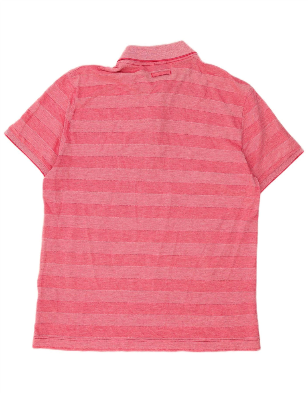 Hugo Boss Herren-Poloshirt mit normaler Passform, mittelrosa, gestreift, Baumwolle